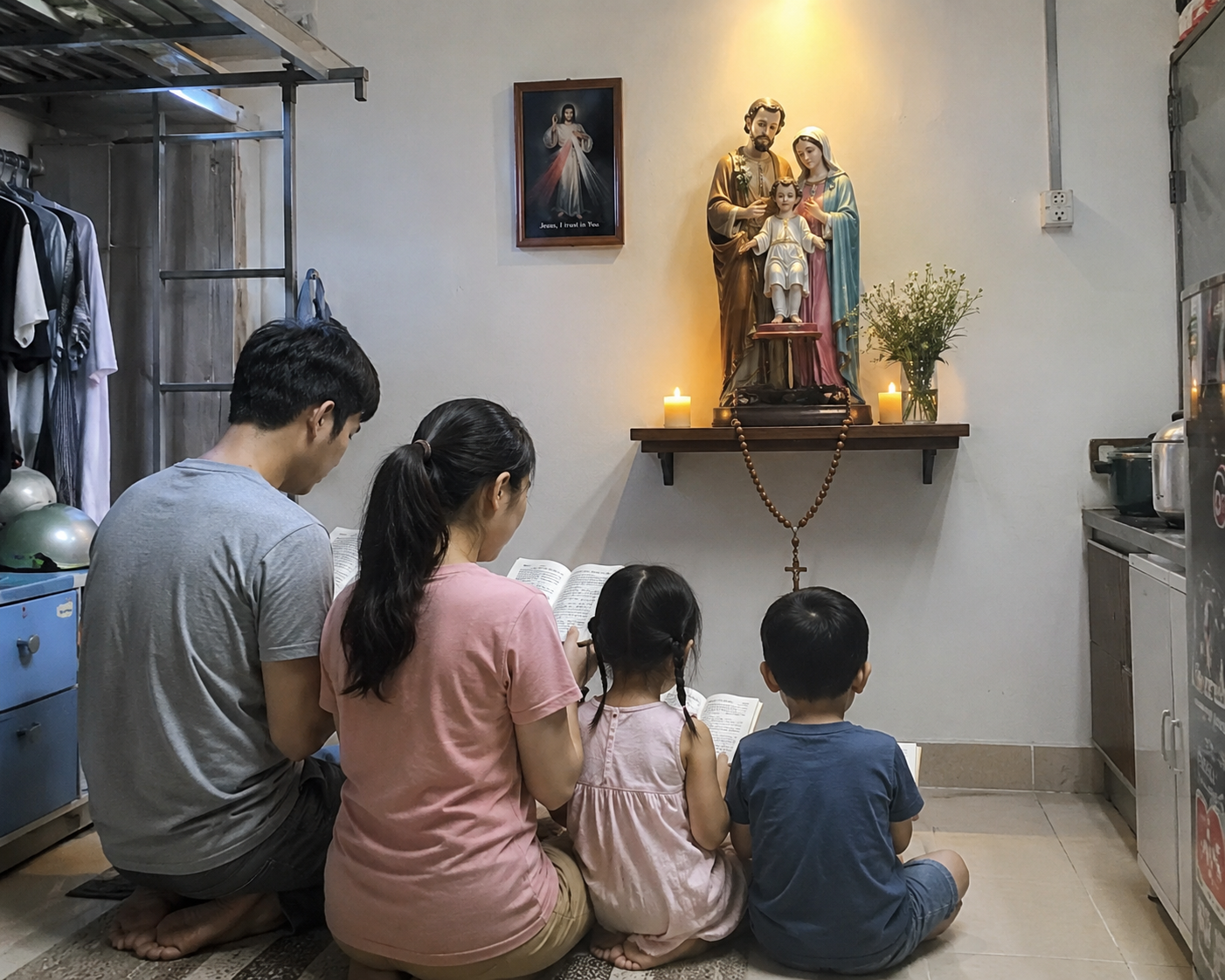 Căn phòng trọ, một mái nhà có Chúa